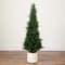 4ft. UV-Resistant Cedar Tree in White Planter